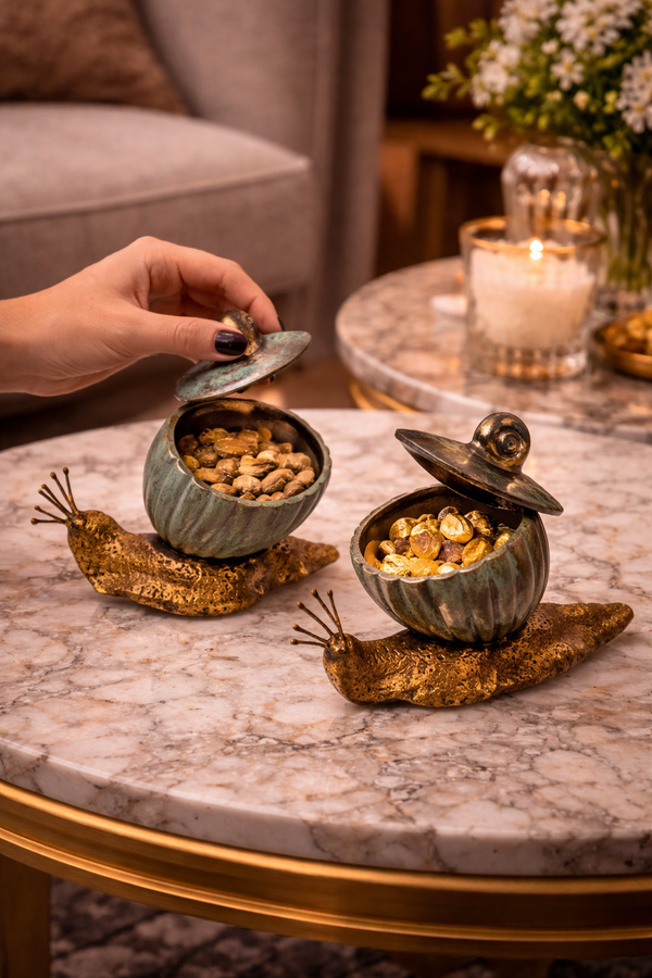 The Go-Nuts Snails – Bronze Decorative Box Set