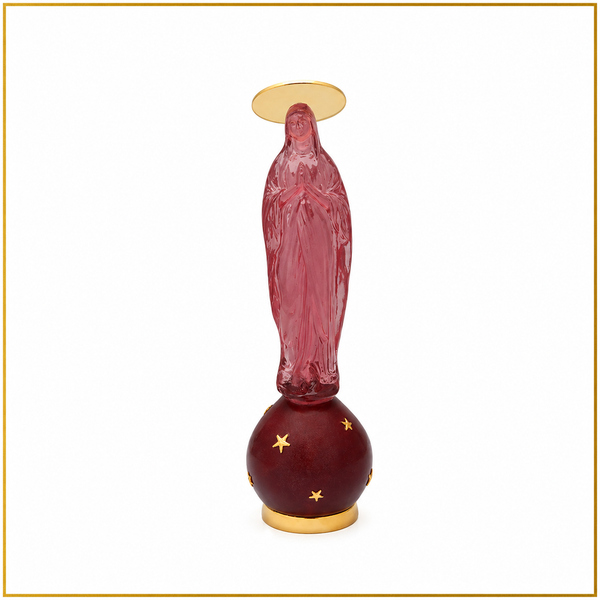 The Holy Virgin – Resin Sculpture with Gold-Plated Bronze Halo