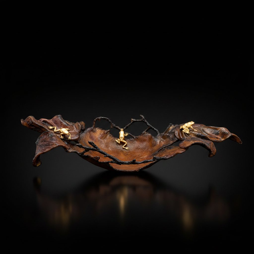 Frog Resin Centerpiece – Sculptural Plate