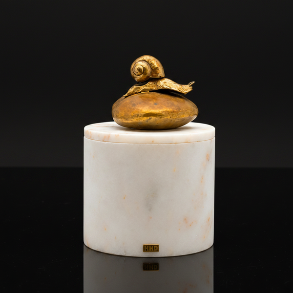Marble Ice Bucket – Sculptural Snail Edition