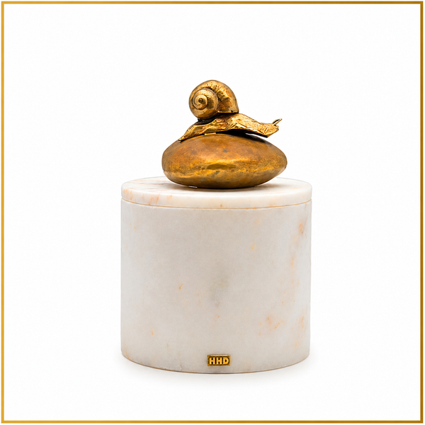 Marble Ice Bucket – Sculptural Snail Edition