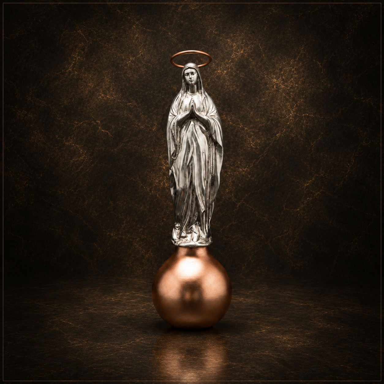 The Holy Virgin – Silver & Rose Gold Sculpture