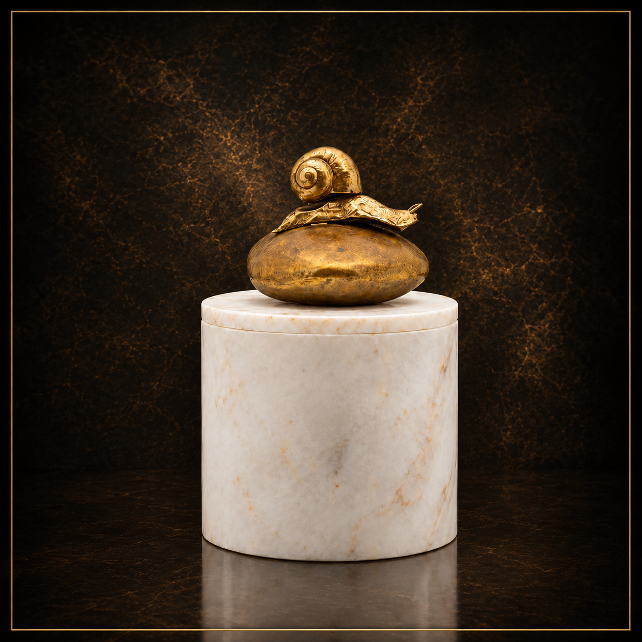 Marble Ice Bucket – Sculptural Snail Edition