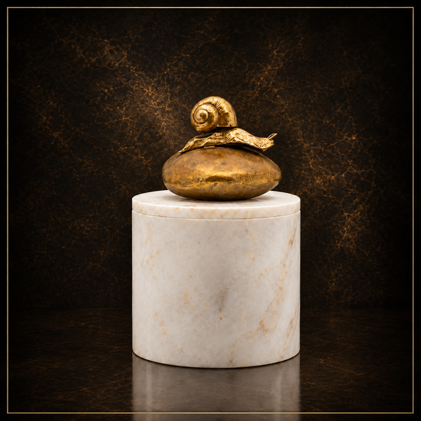 Marble Ice Bucket – Sculptural Snail Edition