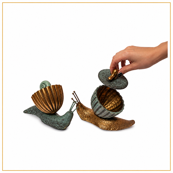 The Go-Nuts Snails – Bronze Decorative Box Set