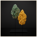 Volcanic Rock Sculptures – Gold & Patina Bronze