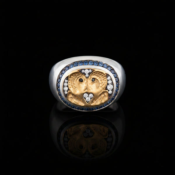 Owl Lover Ring Sapphires